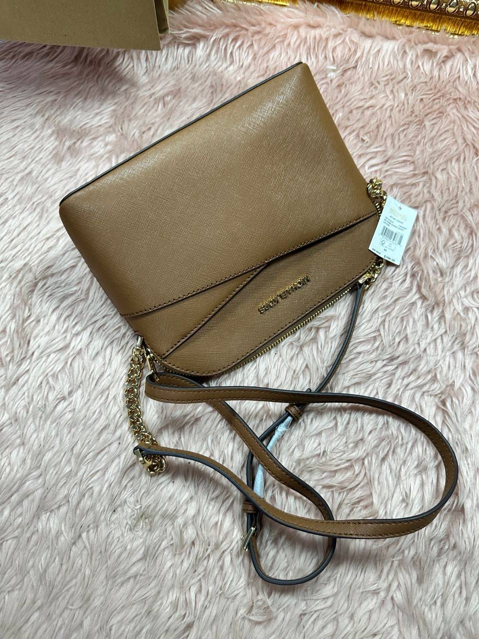 ORIG & IMPORTED MK Jet Set Travel Medium Dome Crossbody Bag Brown