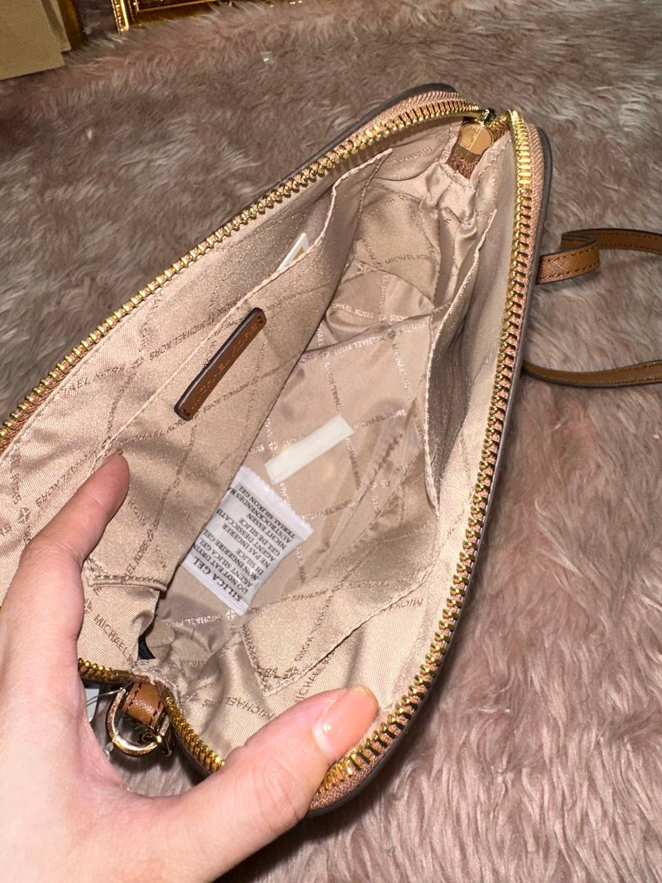 ORIG & IMPORTED MK Jet Set Travel Medium Dome Crossbody Bag Brown