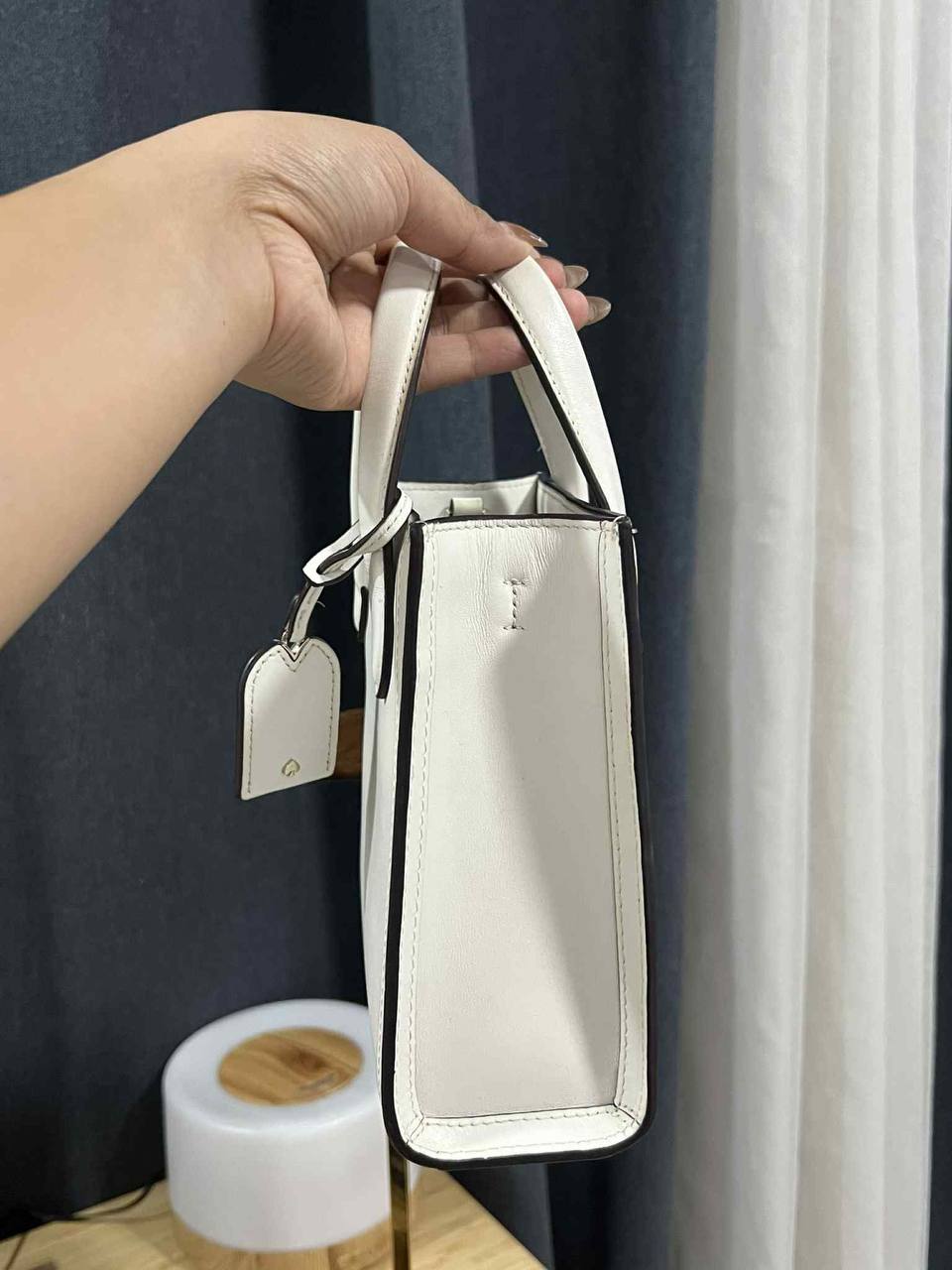 AUTHENTIC/ORIGINAL Preloved KS Retail Manhattan Mini Tote Bag Optic White