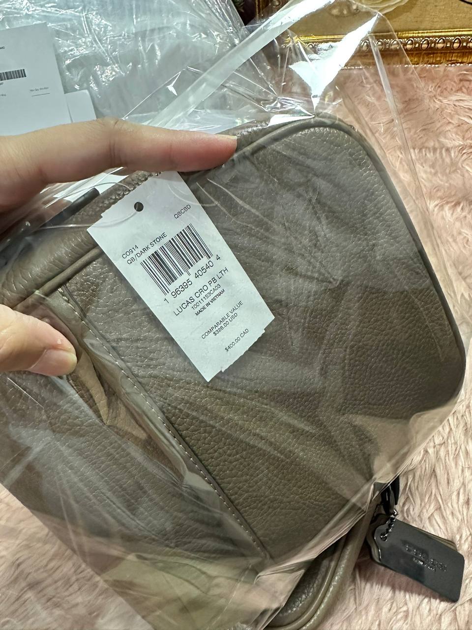 AUTHENTIC/ORIGINAL COACH Lucas Crossbody Flap Bag Brown