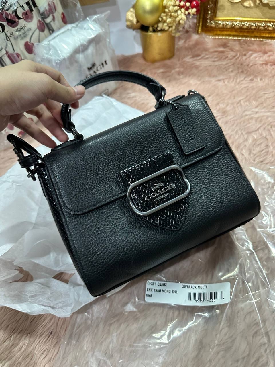AUTHENTIC/ORIGINAL COACH Morgan Top Handle Satchel Bag Black