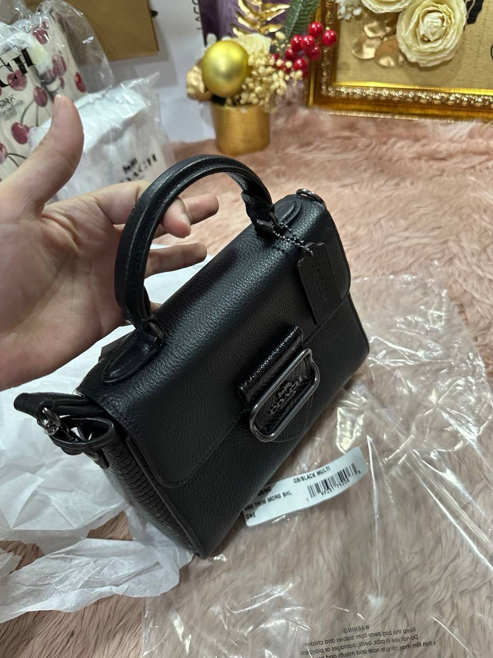 AUTHENTIC/ORIGINAL COACH Morgan Top Handle Satchel Bag Black