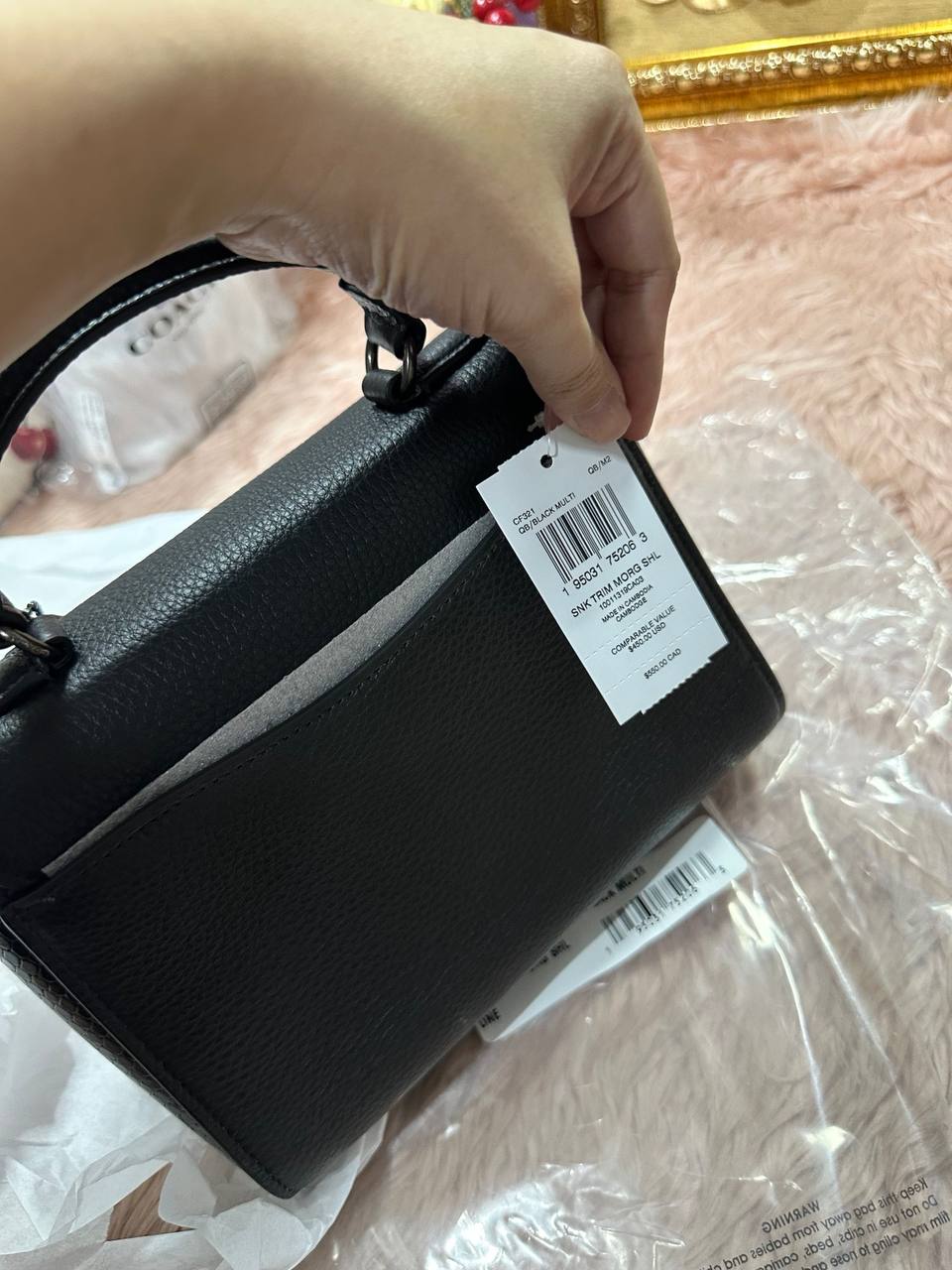 AUTHENTIC/ORIGINAL COACH Morgan Top Handle Satchel Bag Black
