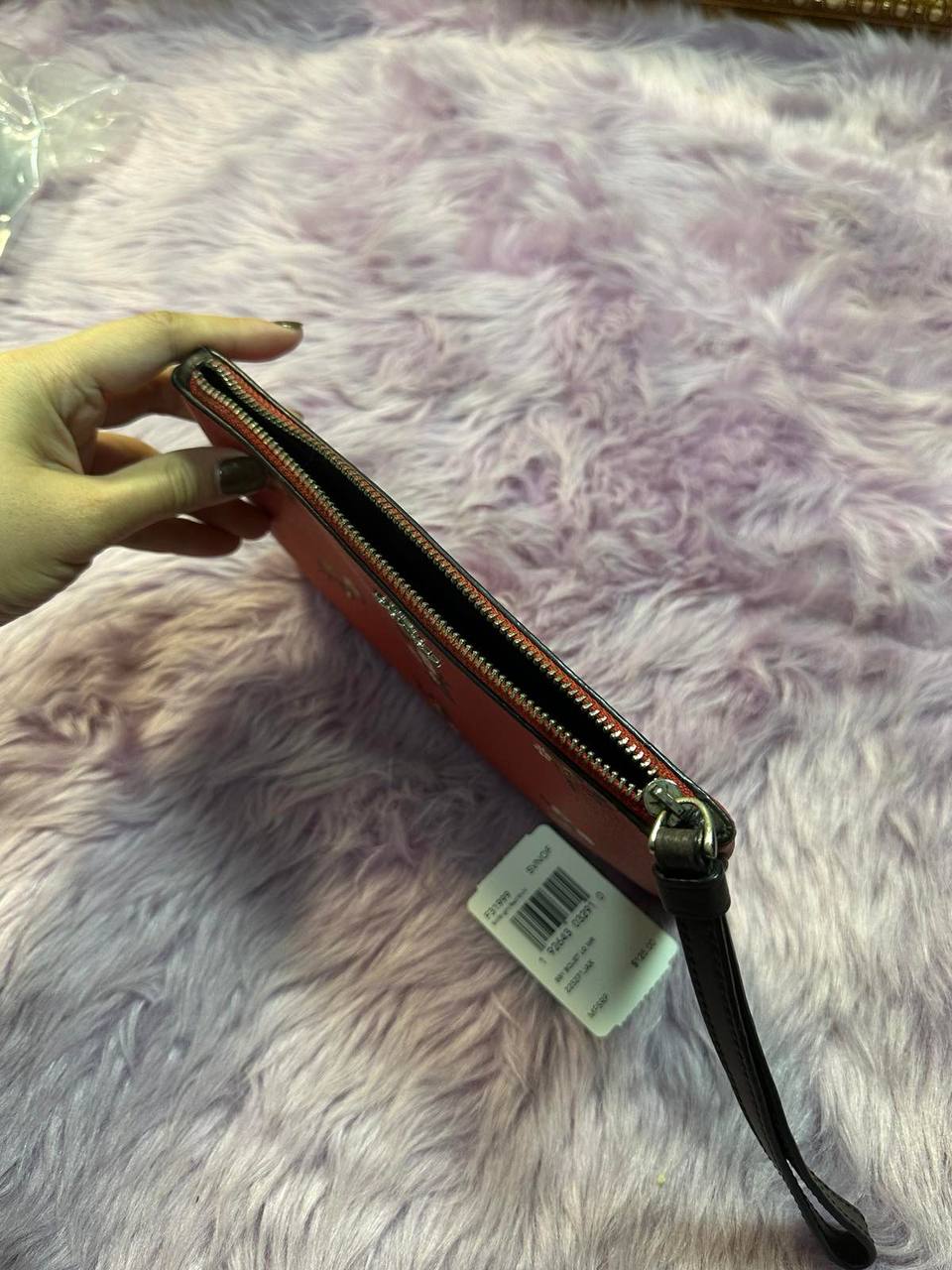 ORIG Preloved Coach Large Wristlet Red Wallet