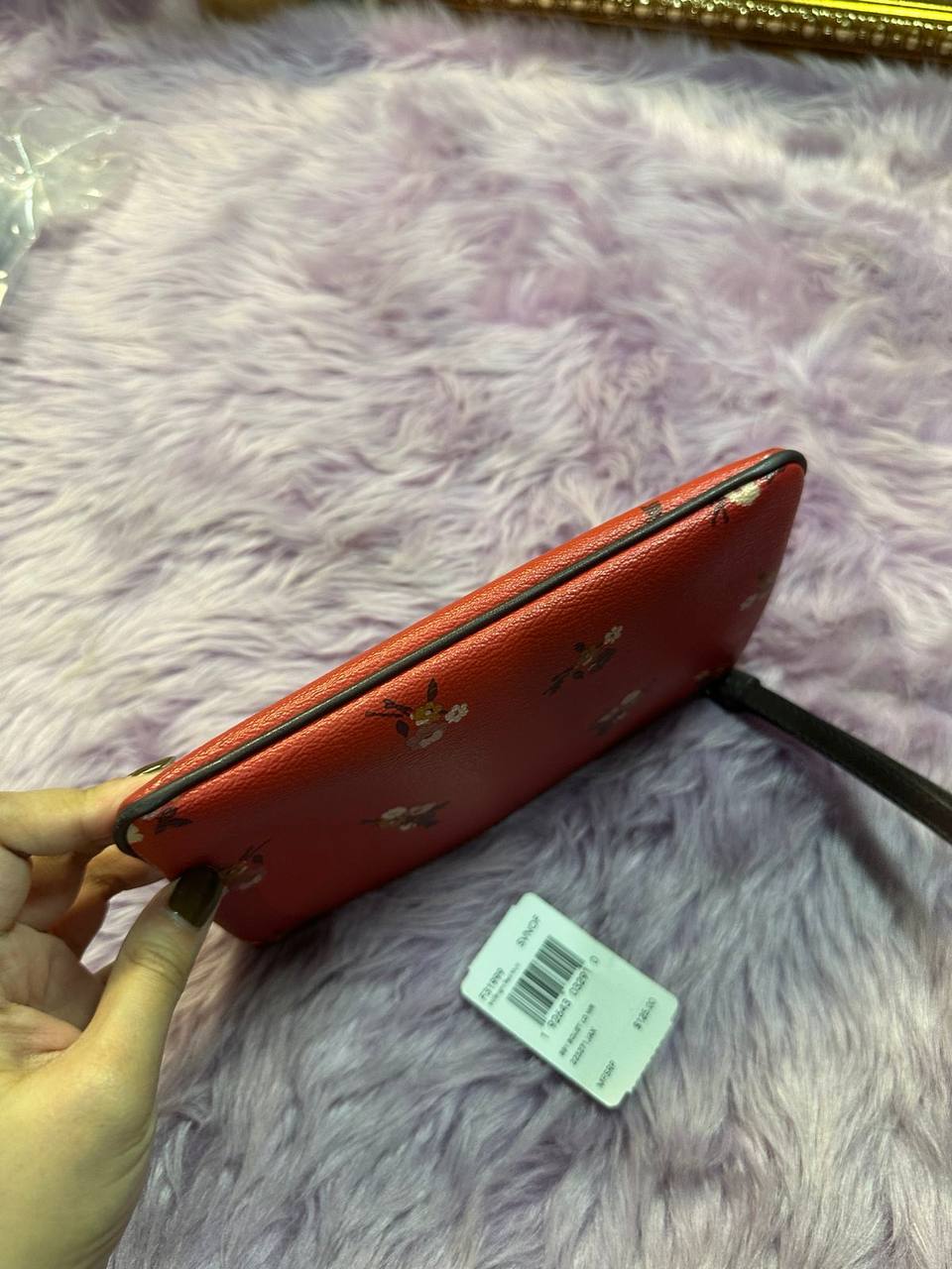 ORIG Preloved Coach Large Wristlet Red Wallet