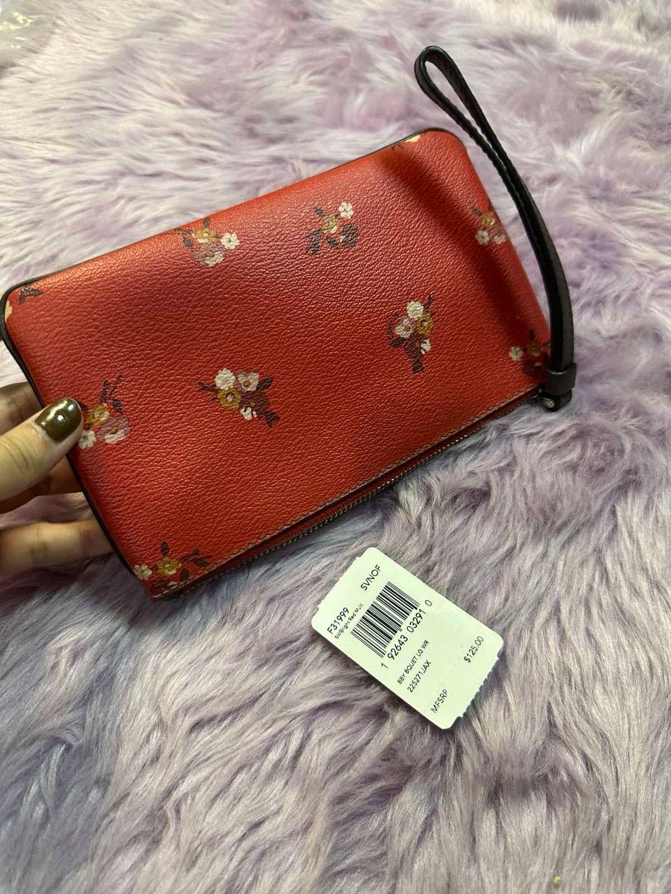 ORIG Preloved Coach Large Wristlet Red Wallet