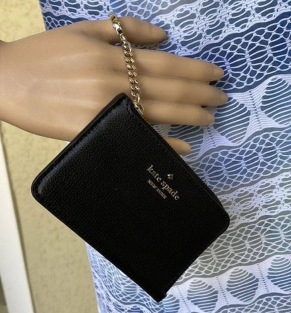 ORIG & IMPORTED Kate Spade KS Darcy Medium L Zip Card Holder Black Wallet
