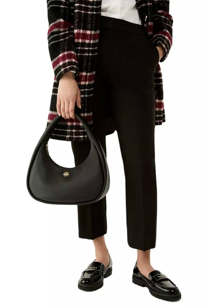 ORIG & IMPORTED KS Kayla Crescent Shoulder Bag Black