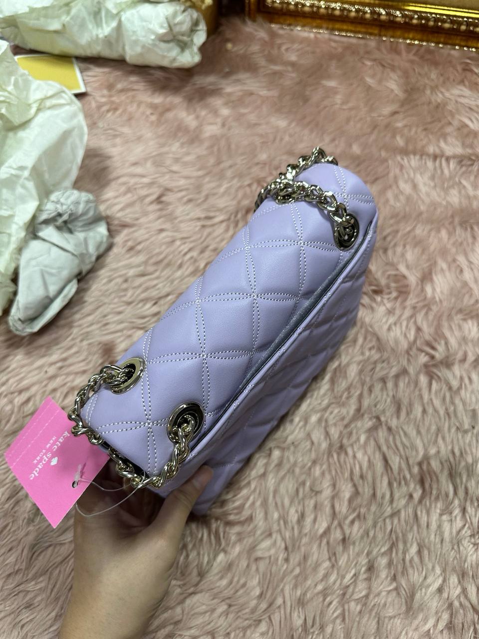 ORIG & IMPORTED KS Natalia Small Flap Crossbody Bag Purple