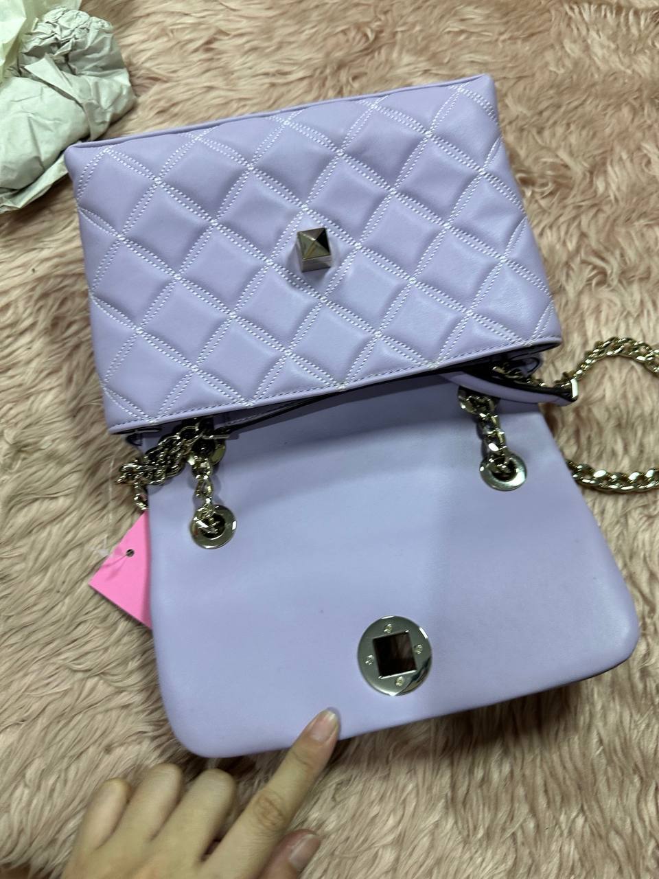 ORIG & IMPORTED KS Natalia Small Flap Crossbody Bag Purple