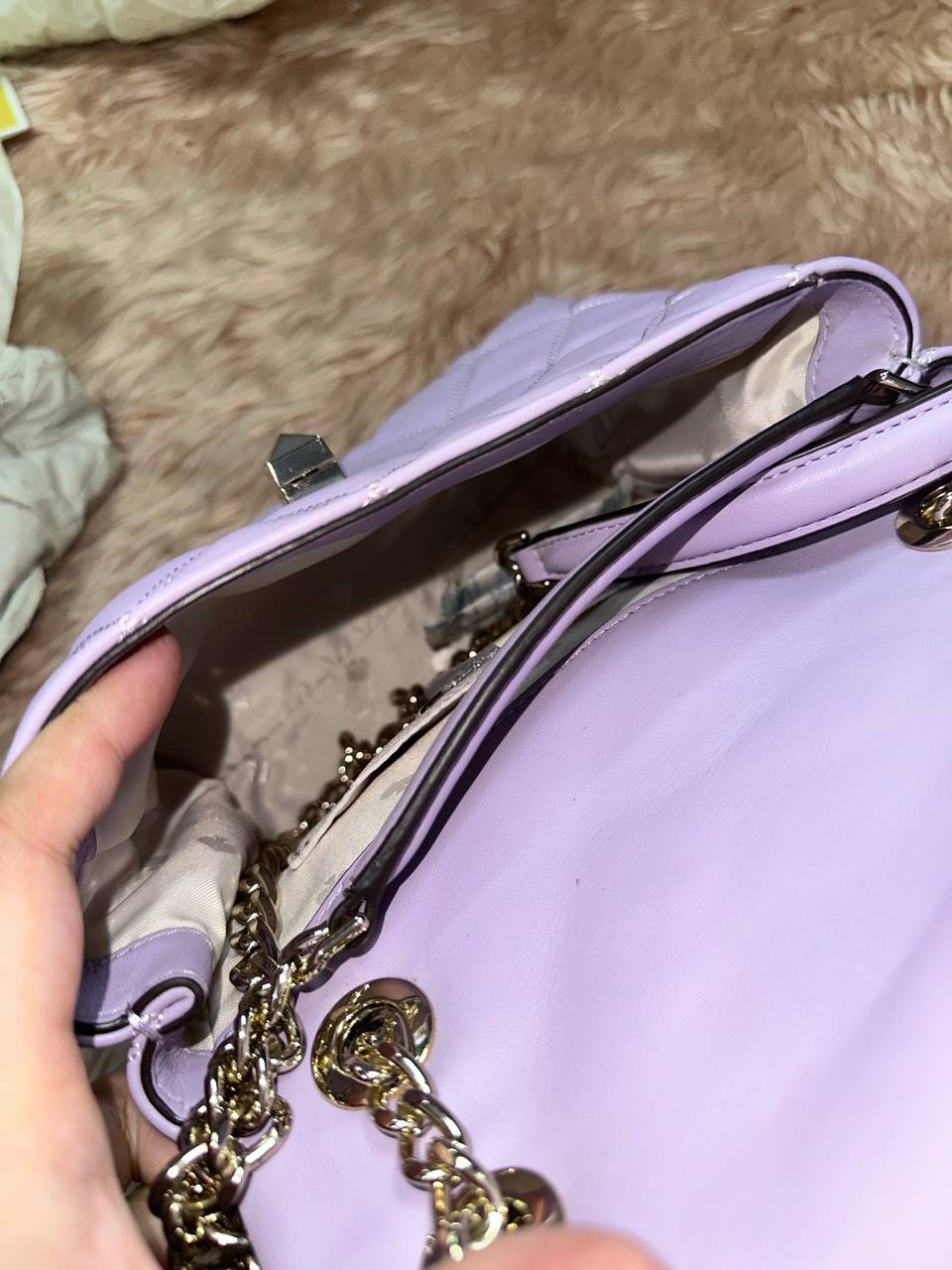 ORIG & IMPORTED KS Natalia Small Flap Crossbody Bag Purple
