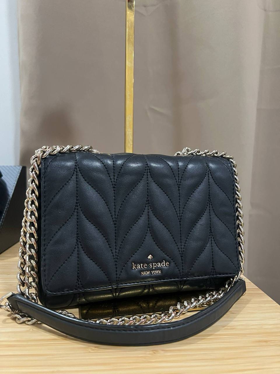 ORIG Preloved Kate Spade KS Briar Lane Quilted Mini Emelyn Crossbody Black Bag