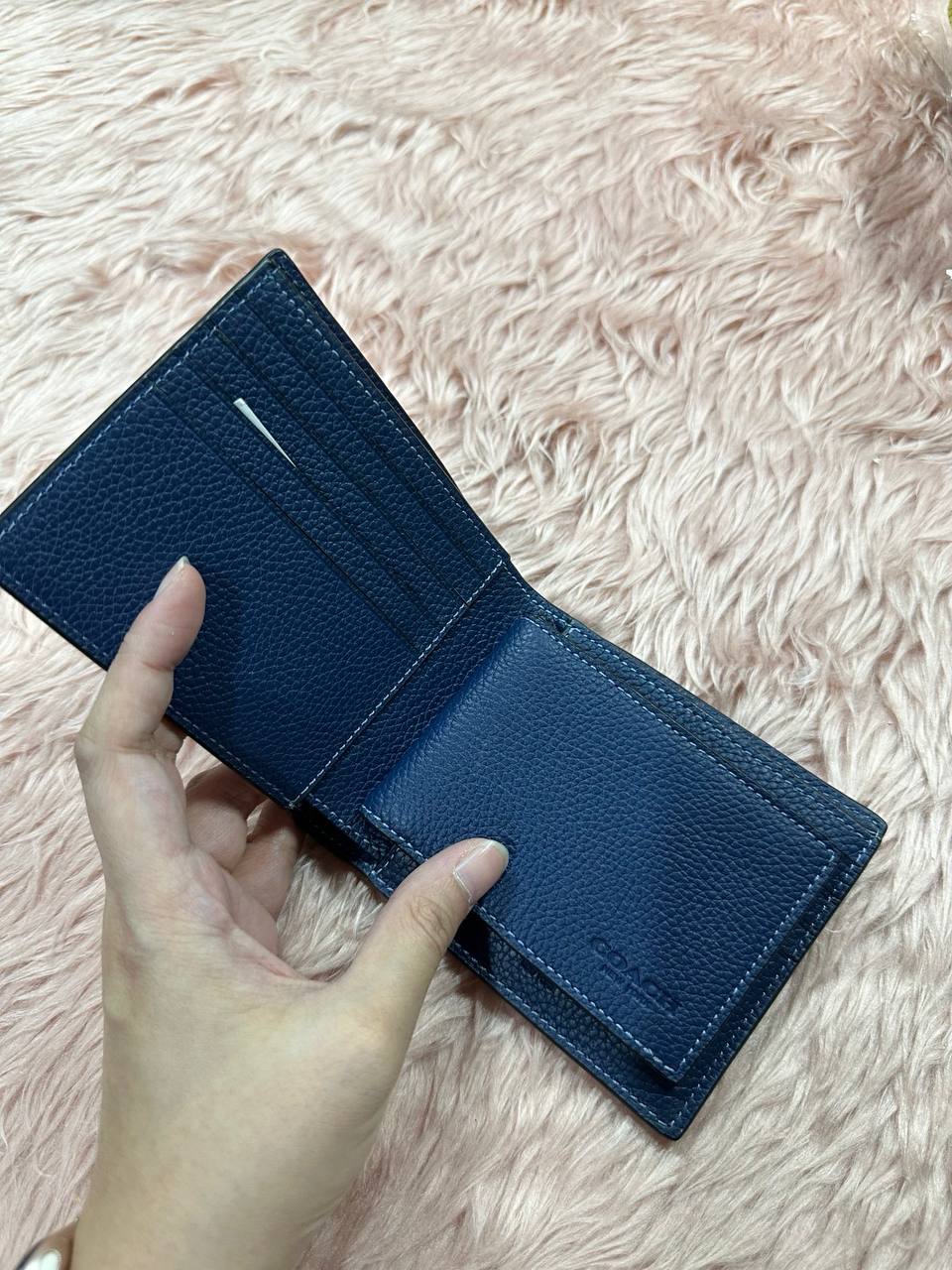 ORIG & IMPORTED COACH 3 In 1 Compact Men Wallet Blue