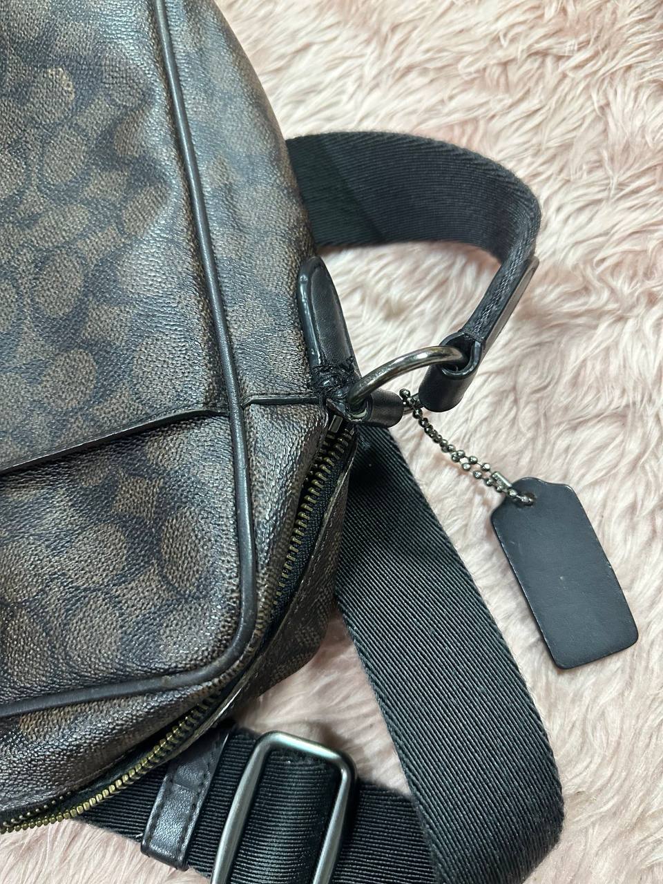 ORIG Preloved Repaired COACH Signature Metropolitan Flight Monogram Men Brown Bag