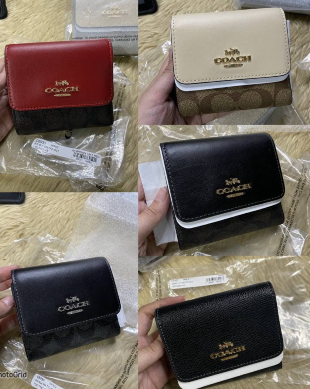 ORIG & IMPORTED COACH NEW Small Trifold Card Wallet