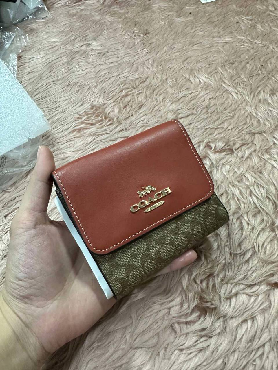 ORIG & IMPORTED COACH NEW Small Trifold Card Wallet