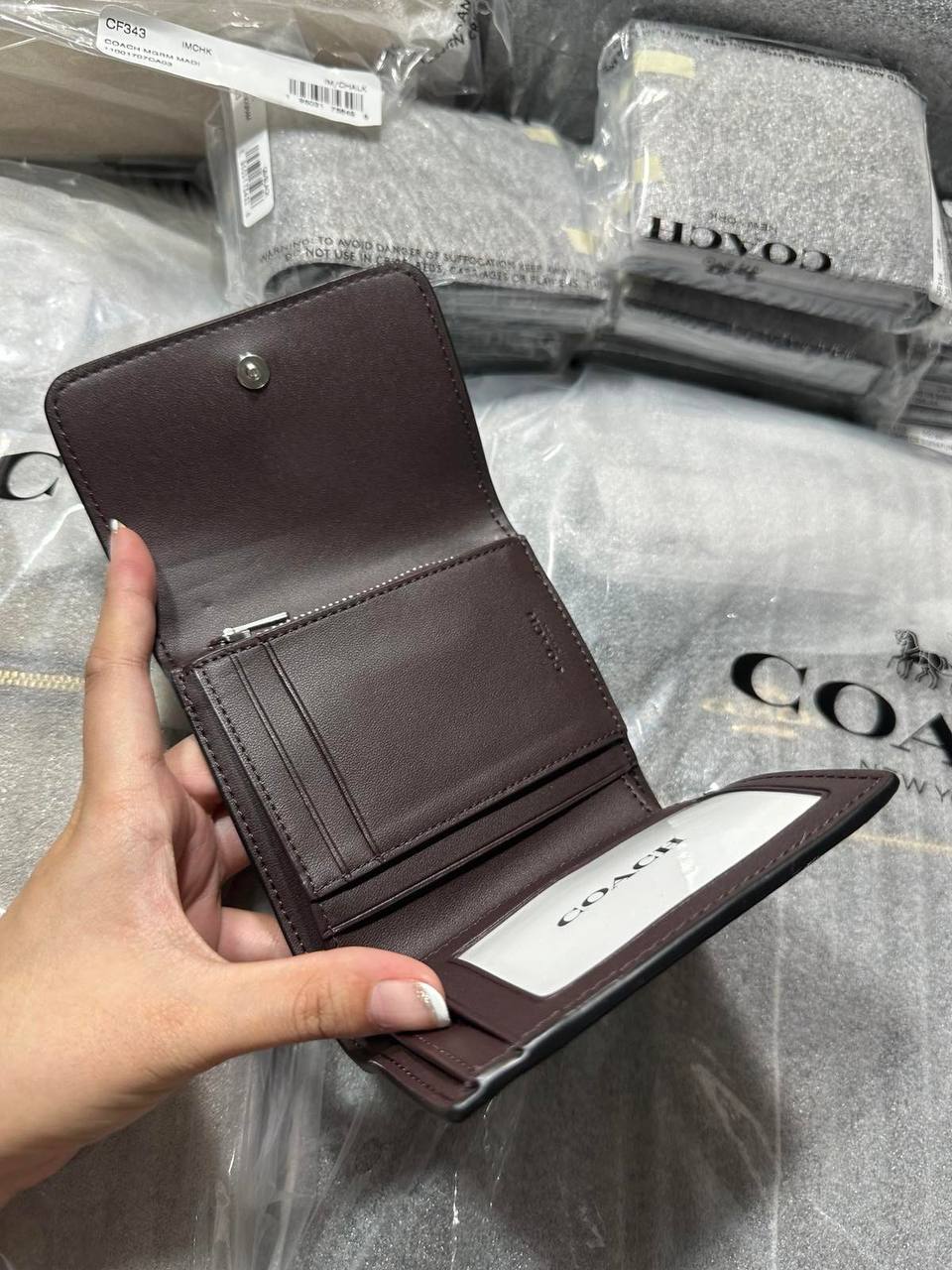 ORIG & IMPORTED COACH NEW Small Trifold Card Wallet