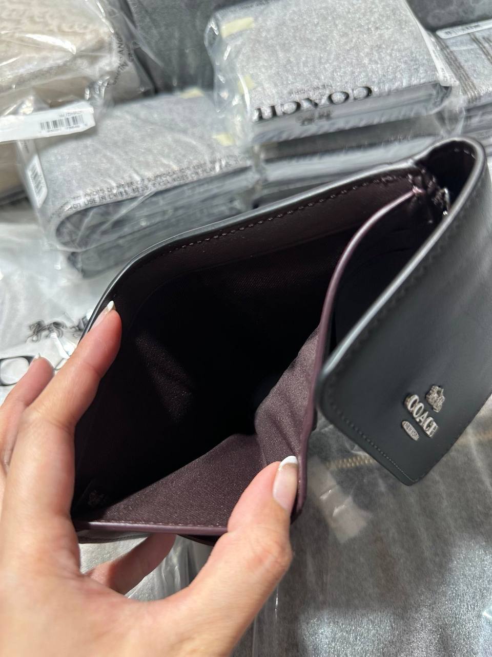 ORIG & IMPORTED COACH NEW Small Trifold Card Wallet