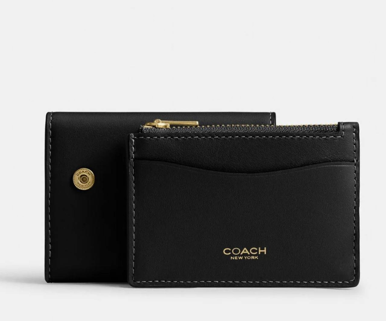 ORIG & IMPORTED Coach Essential Small Retail Card Holder Black Dual Wallet