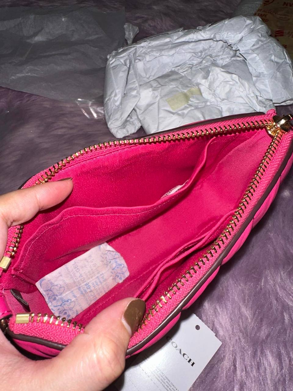 ORIG & IMPORTED RARE Coach Nolita 19 Chain Quilted Pink Small Bag