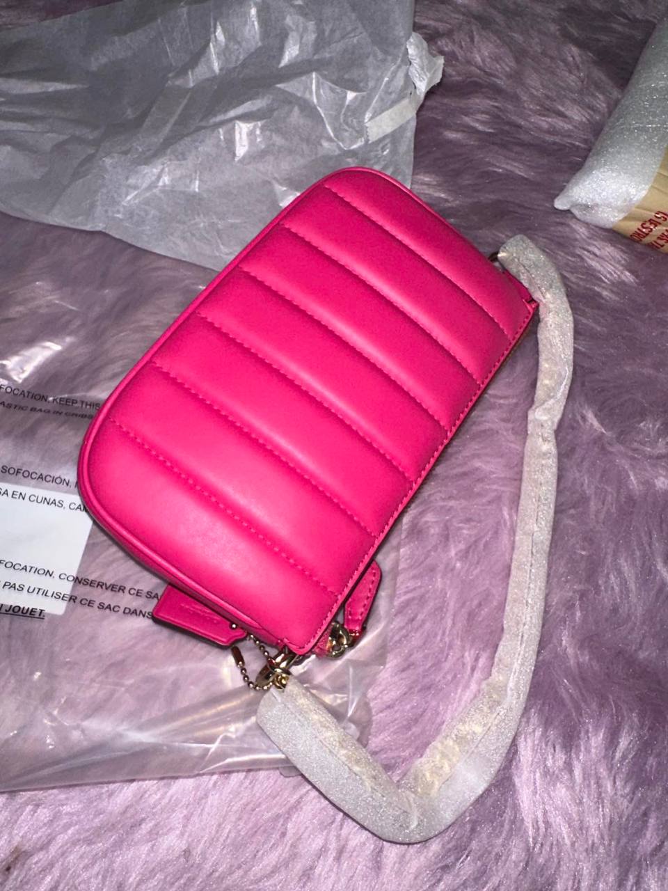 ORIG & IMPORTED RARE Coach Nolita 19 Chain Quilted Pink Small Bag