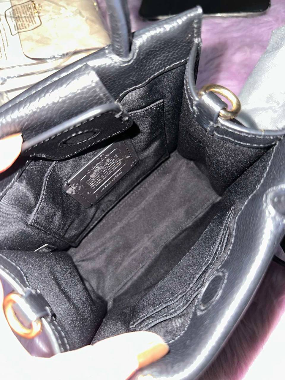 ORIG Preloved RARE Coach Mini Cally Small Black Bag