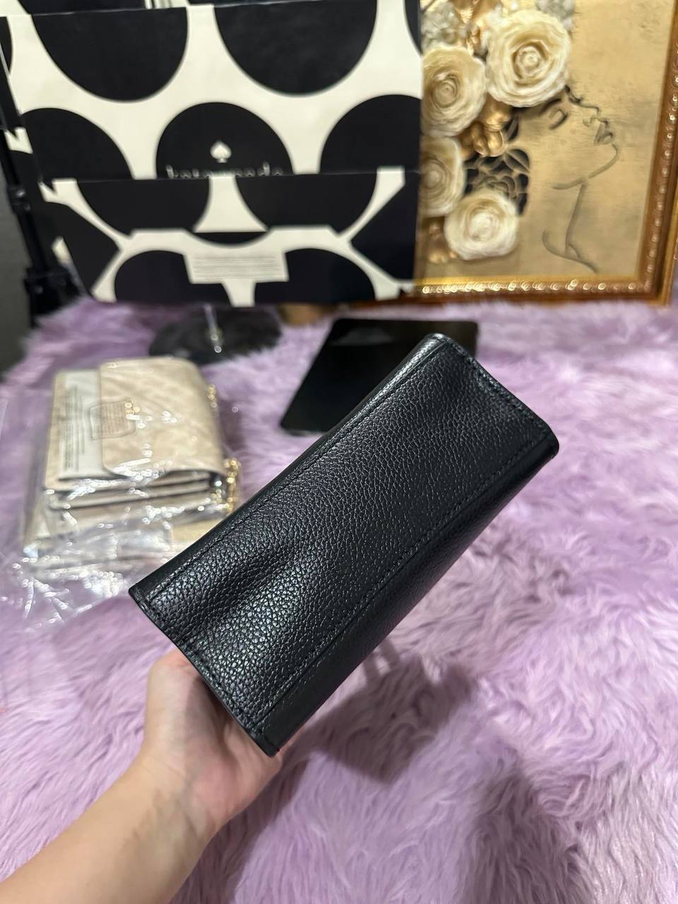 ORIG Preloved RARE Coach Mini Cally Small Black Bag