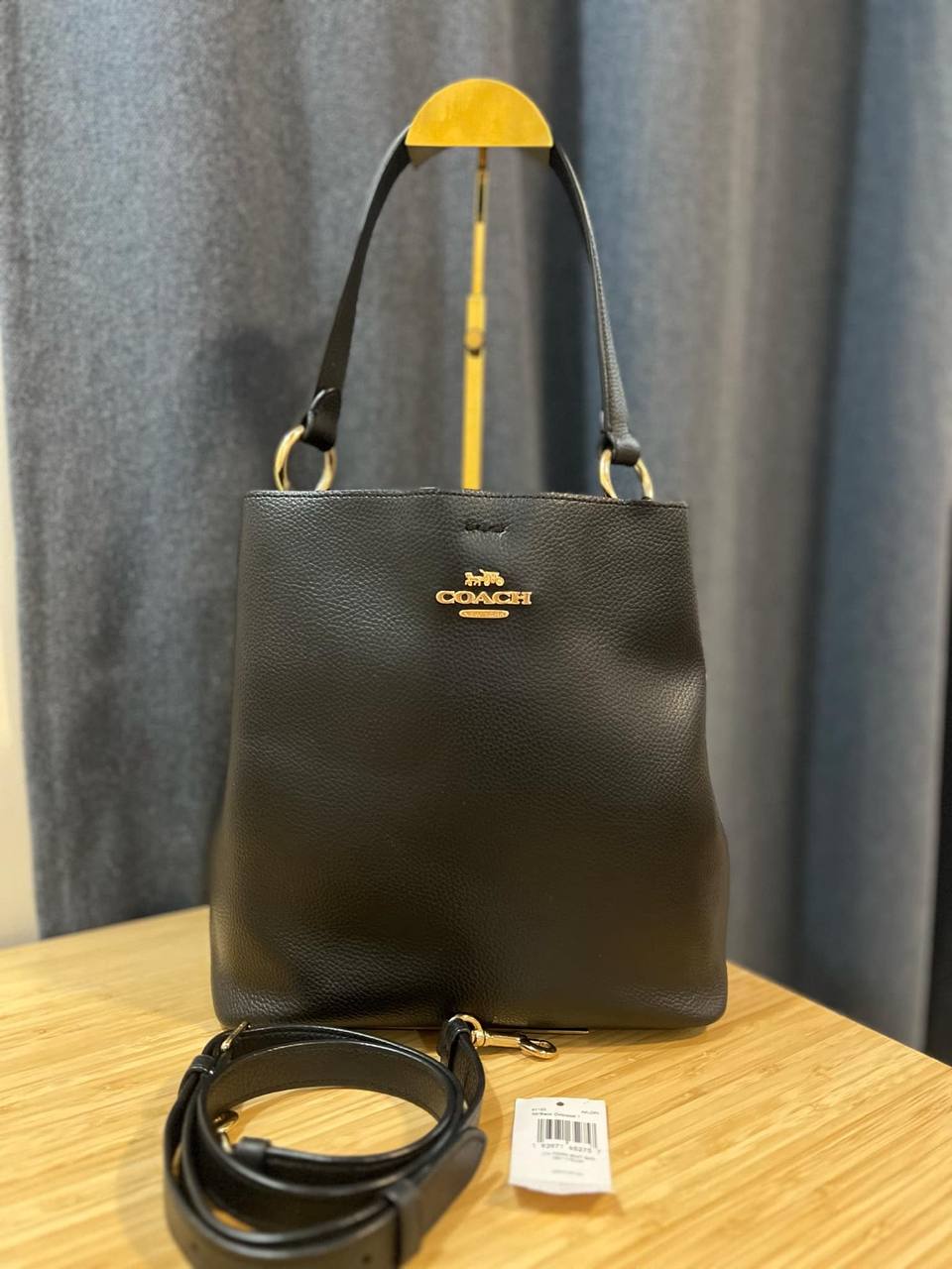 ORIG Preloved Coach Small Town Bucket Black Bag