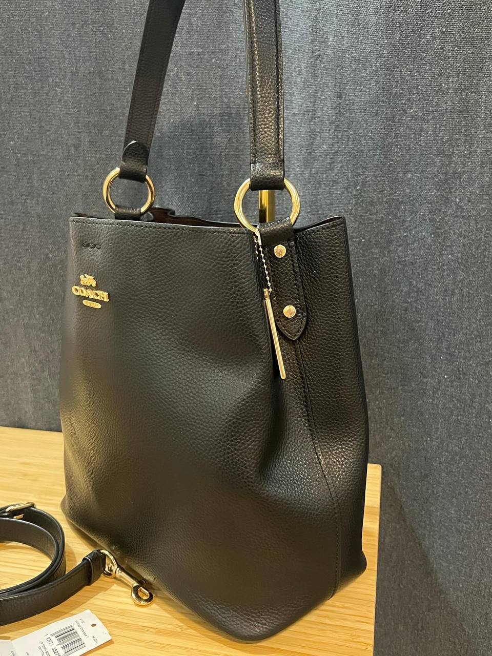 ORIG Preloved Coach Small Town Bucket Black Bag