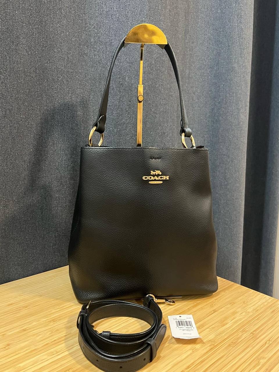 ORIG Preloved Coach Small Town Bucket Black Bag