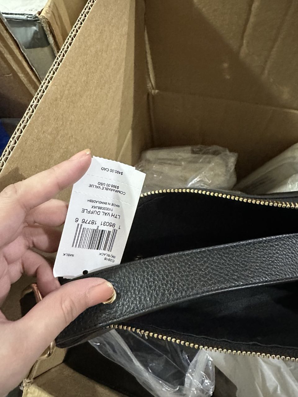 ORIG & IMPORTED COACH Val Duffle Large Bag Black
