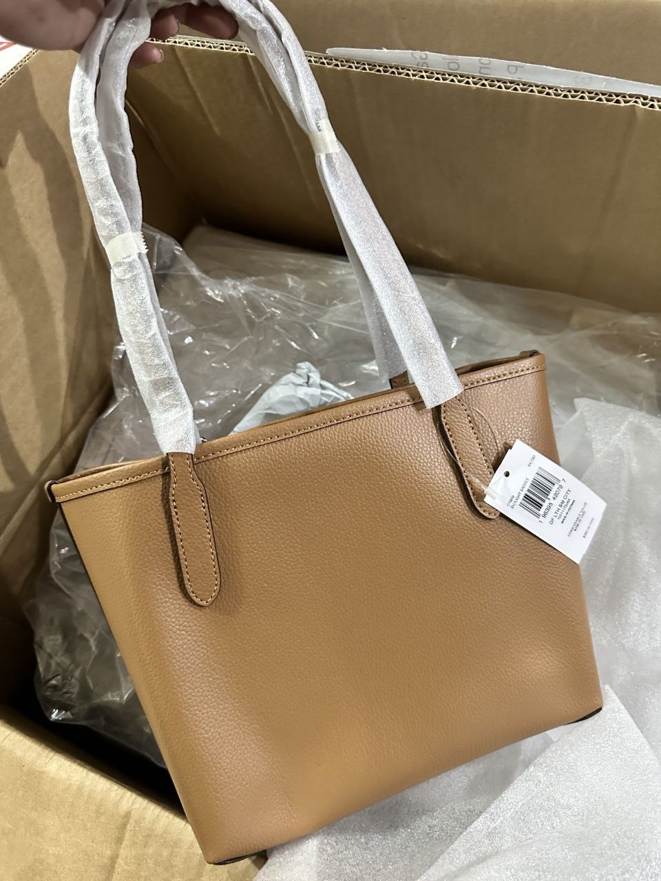 ORIG & IMPORTED COACH Small City Tote Bag Saddle Brown
