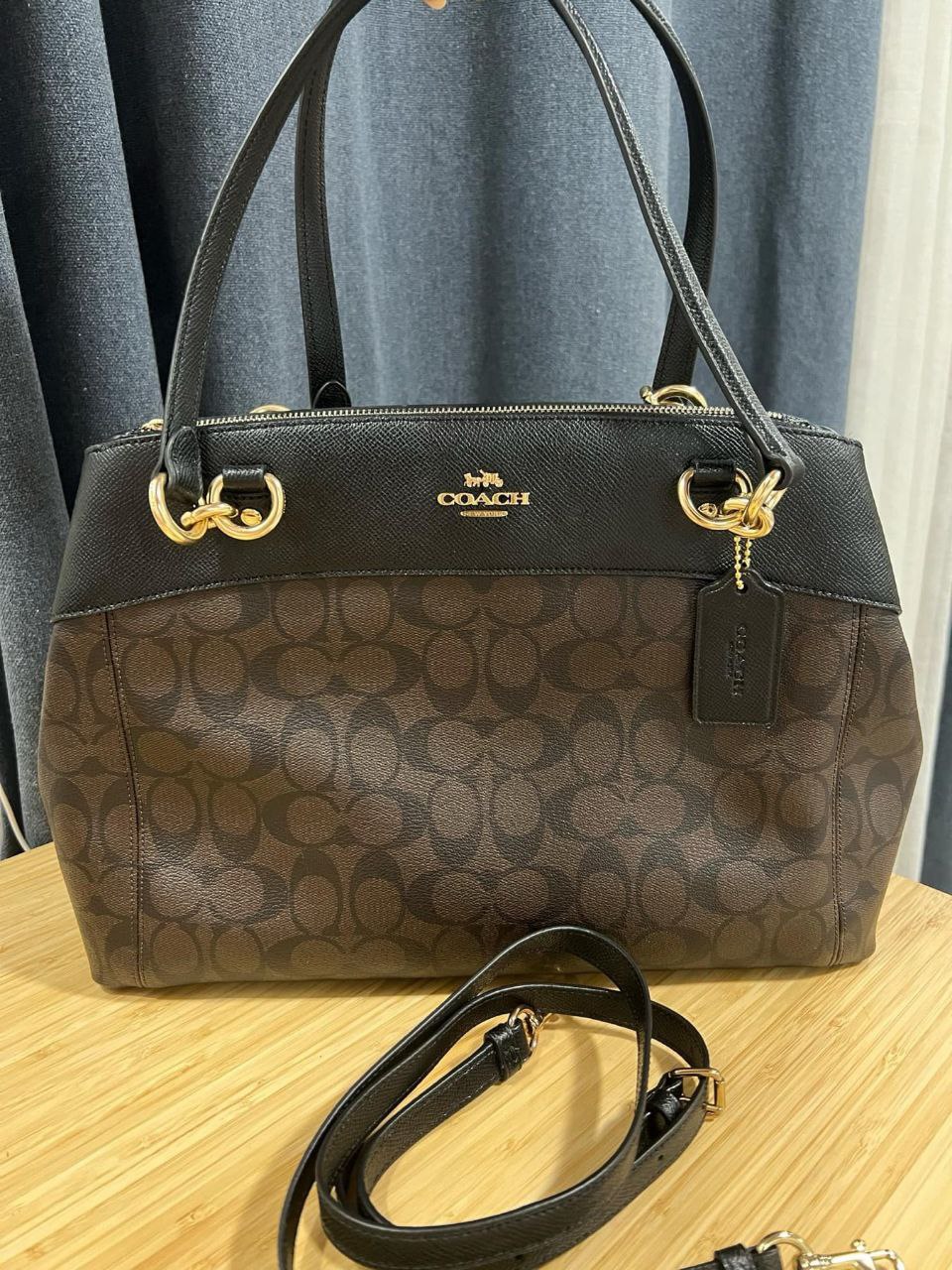 ORIG Preloved Coach Large Brooke Carryall Shoulder Bag Brown