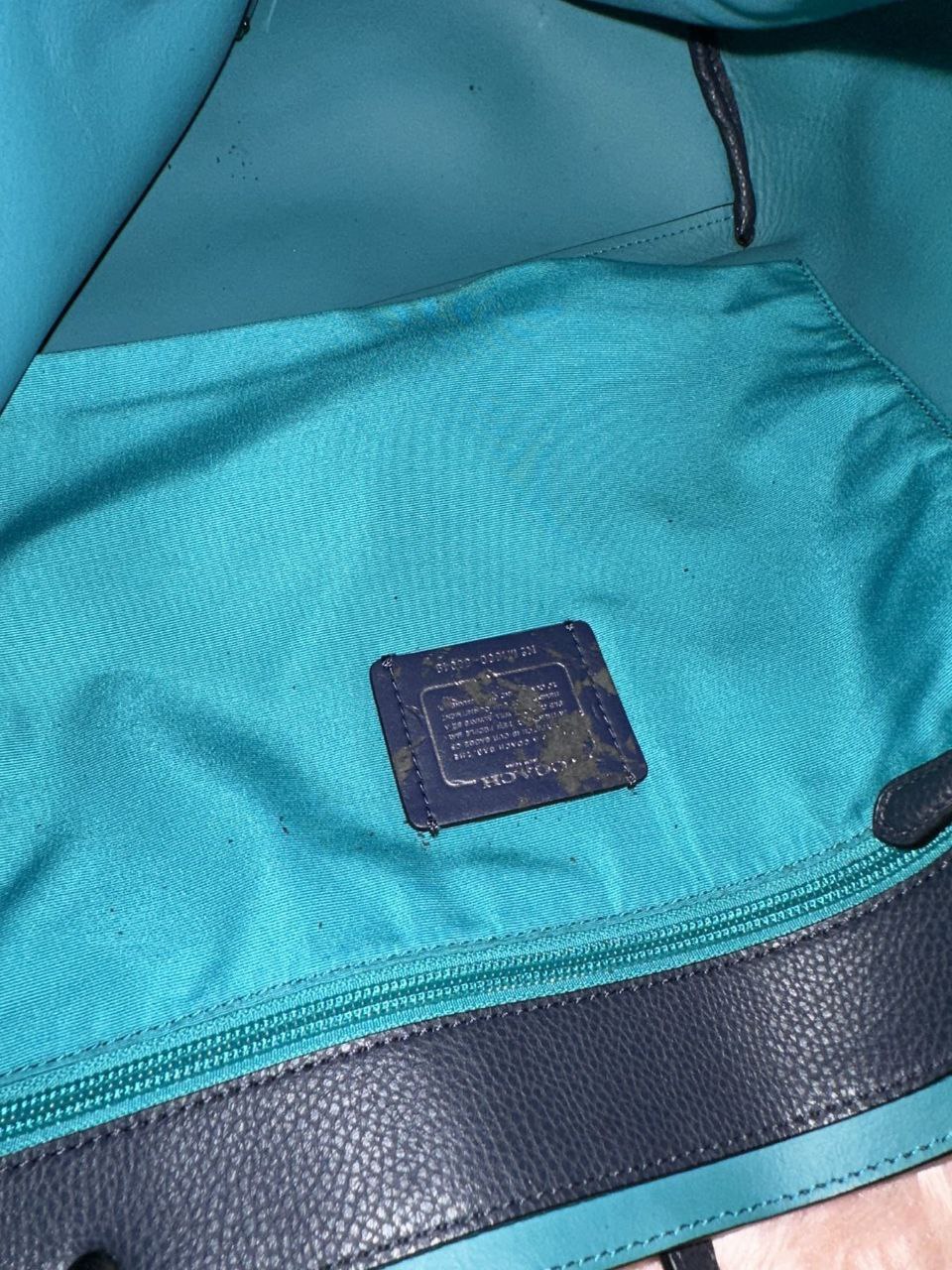 ORIG Preloved Coach Market Large Tote Blue Bag