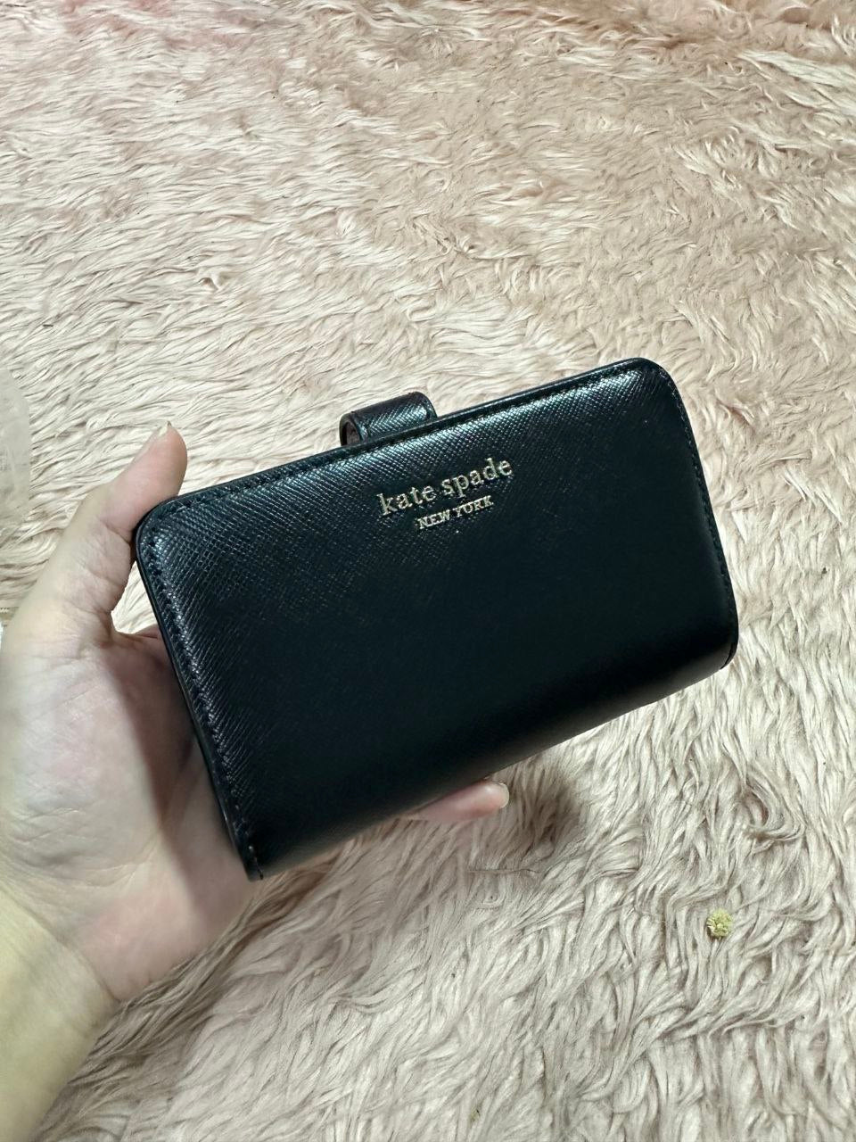ORIG & IMPORTED Kate Spade KS Spencer Compact Medium Wallet Black