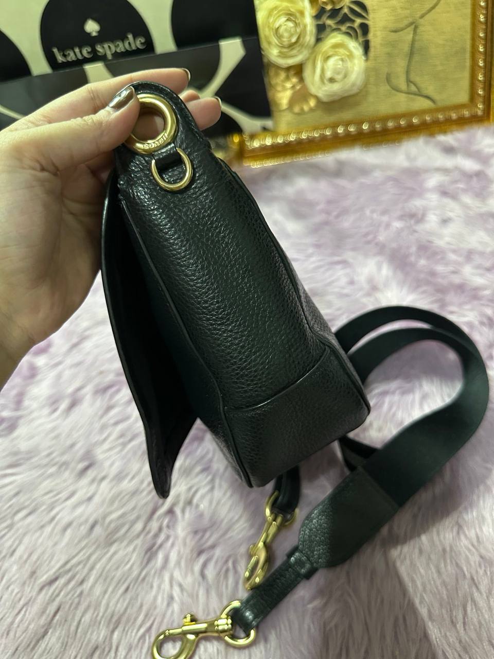ORIG Preloved Coach Jes Messenger Medium Black Bag
