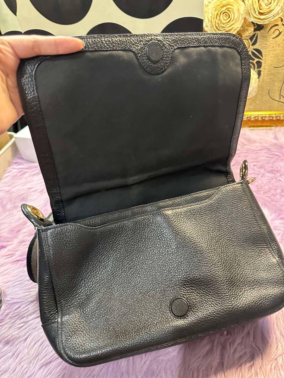 ORIG Preloved Coach Jes Messenger Medium Black Bag