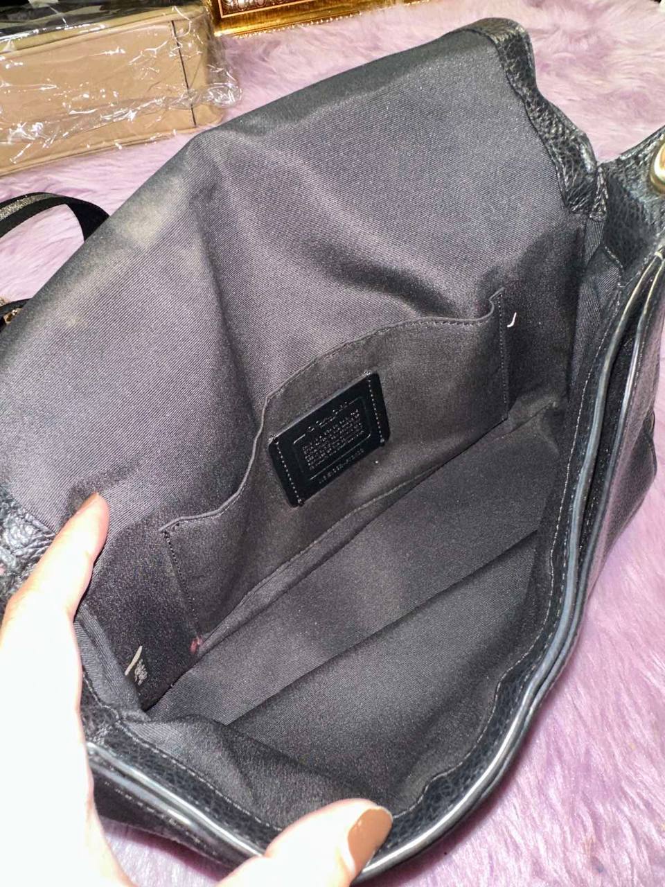 ORIG Preloved Coach Jes Messenger Medium Black Bag