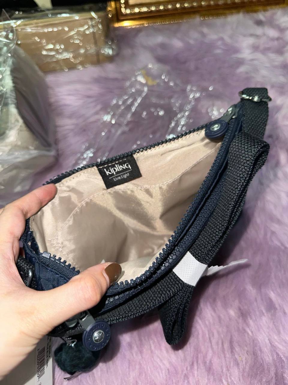 ORIG & IMPORTED Kipling Mikaela Crossbody Small Nylon Blue Bag