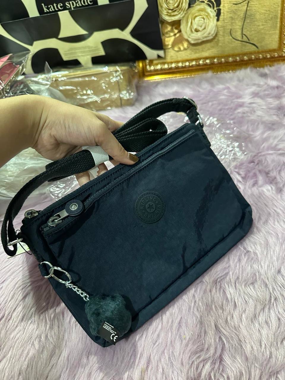 ORIG & IMPORTED Kipling Mikaela Crossbody Small Nylon Blue Bag