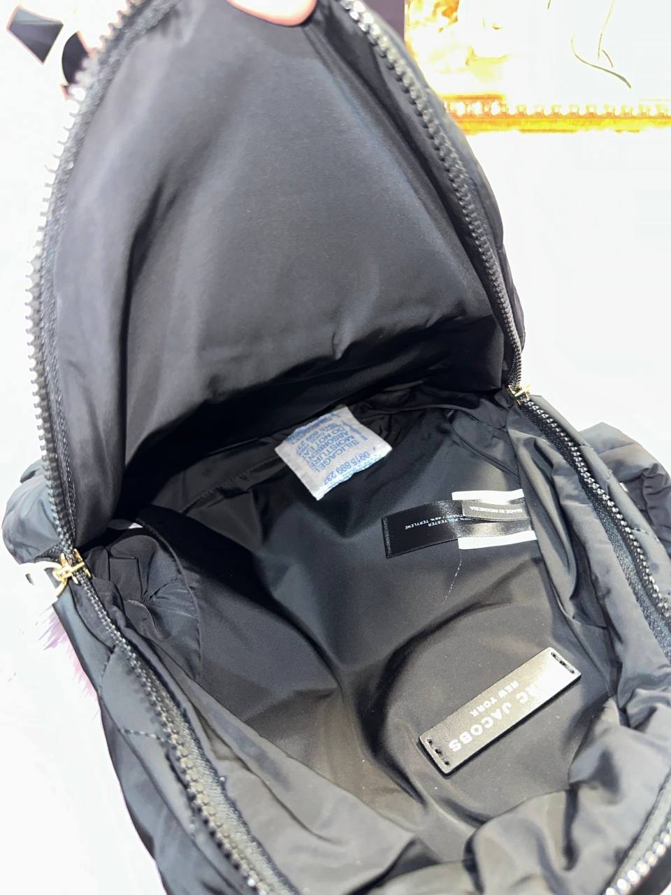 ORIG & IMPORTED Marc Jacobs Quilted Nylon Mini Backpack Black Bag
