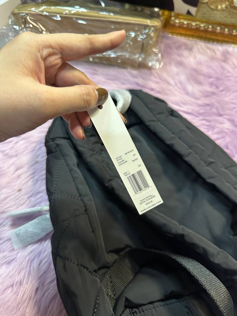 ORIG & IMPORTED Marc Jacobs Quilted Nylon Mini Backpack Black Bag