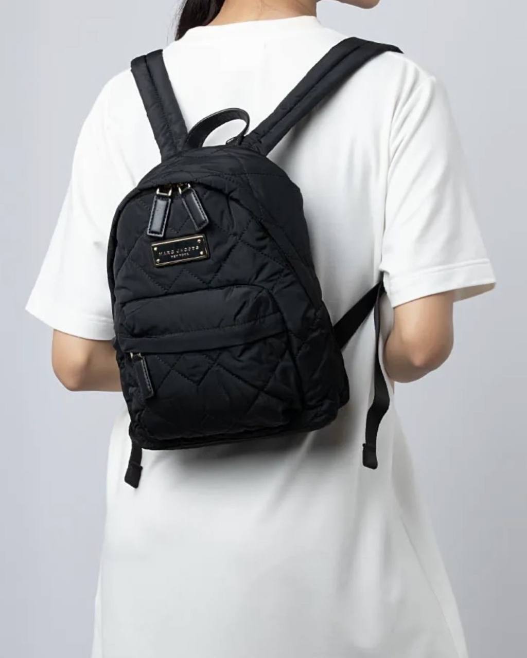 ORIG & IMPORTED Marc Jacobs Quilted Nylon Mini Backpack Black Bag