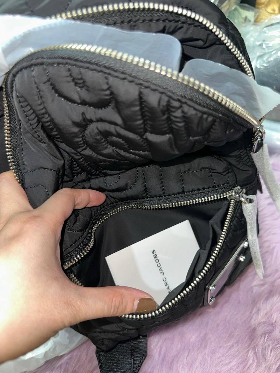 ORIG & IMPORTED Marc Jacobs Nylon Quilted Mini Backpack Black Bag