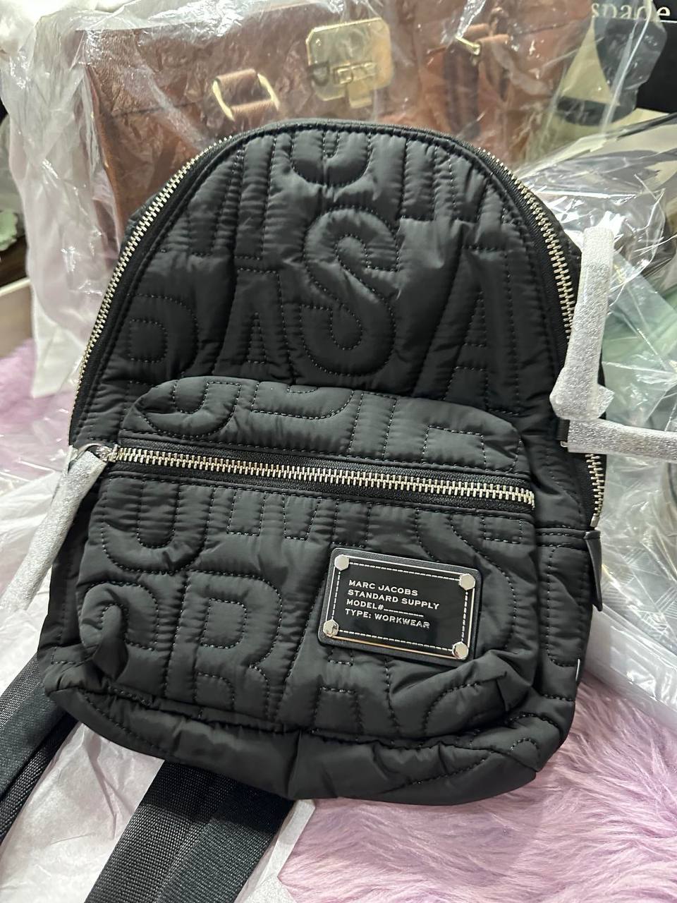 ORIG & IMPORTED Marc Jacobs Nylon Quilted Mini Backpack Black Bag