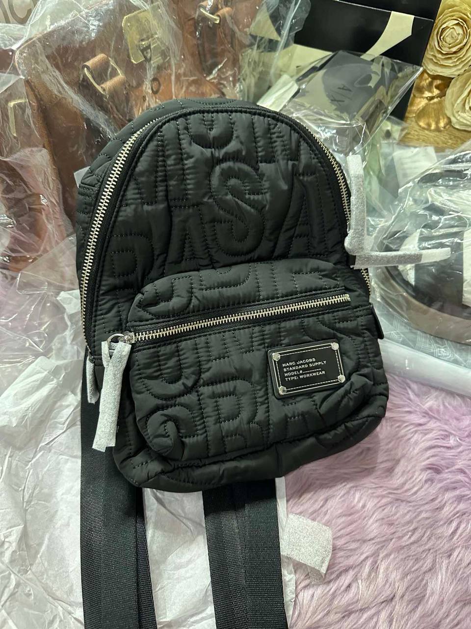 ORIG & IMPORTED Marc Jacobs Nylon Quilted Mini Backpack Black Bag