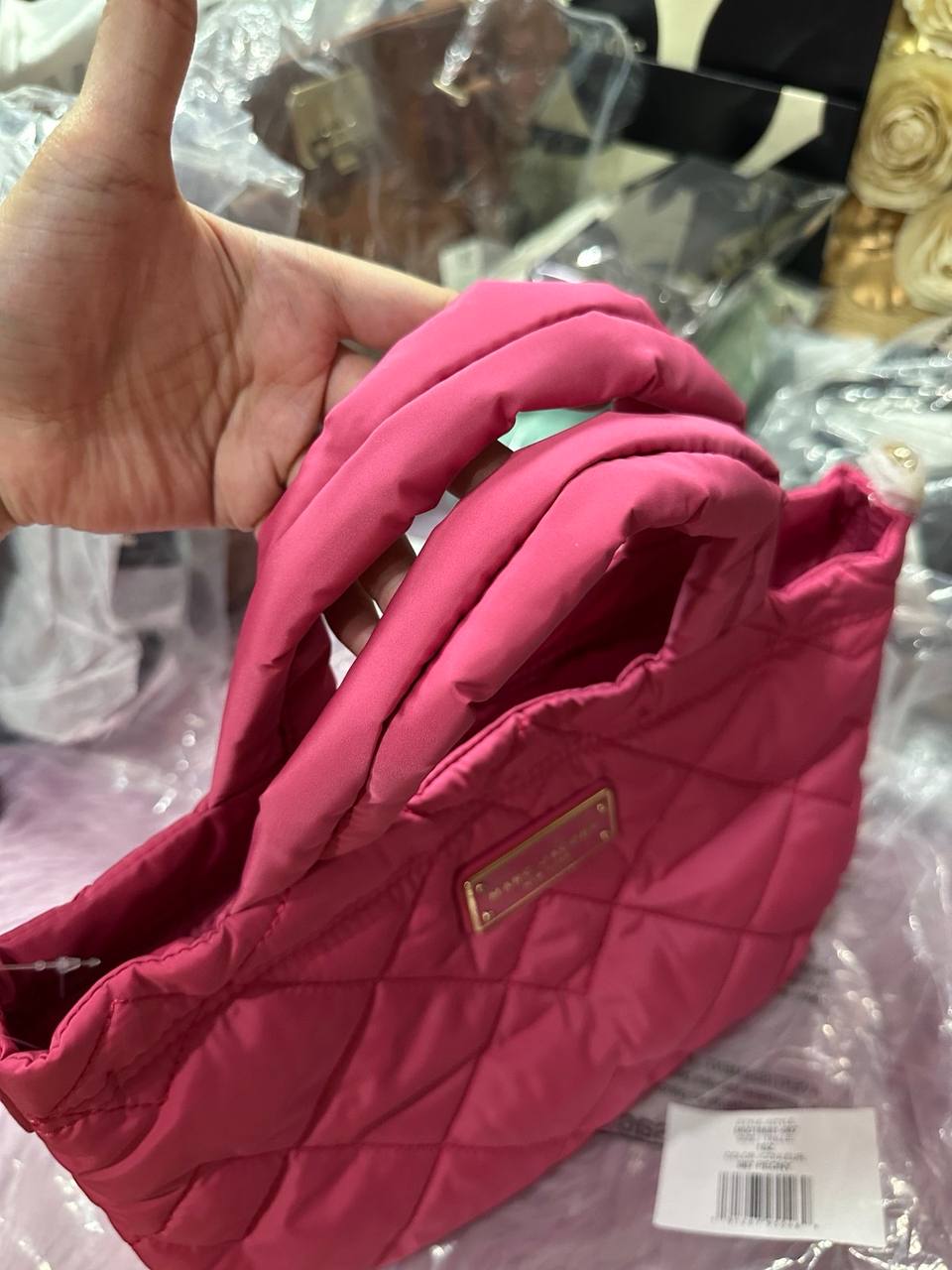 ORIG & IMPORTED Marc Jacobs Quilted Nylon Mini Tote Bag Pink