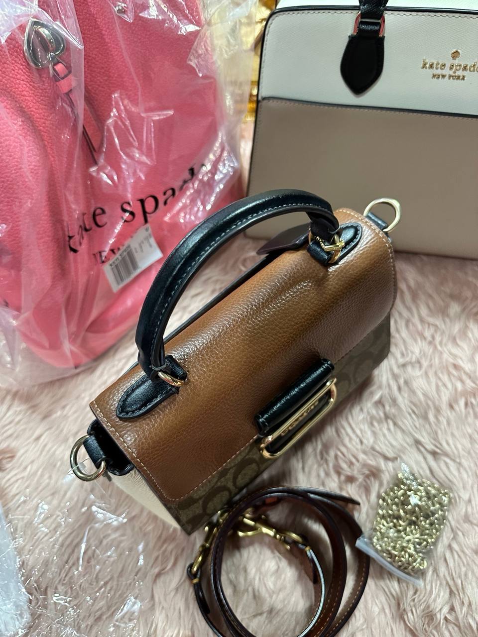 ORIG Preloved COACH Morgan Top Handle Satchel Bag Brown