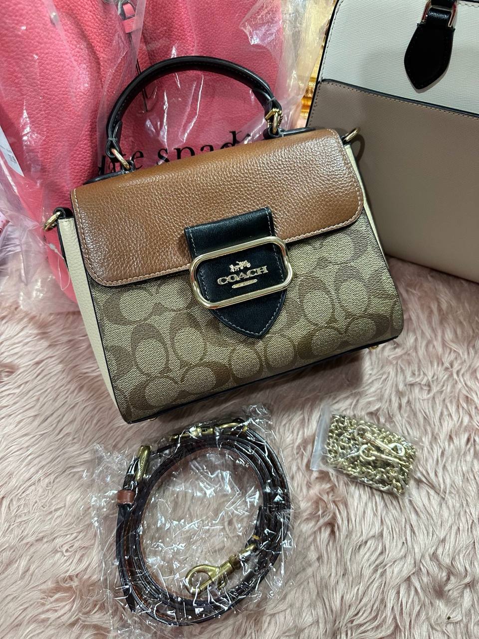 ORIG Preloved COACH Morgan Top Handle Satchel Bag Brown