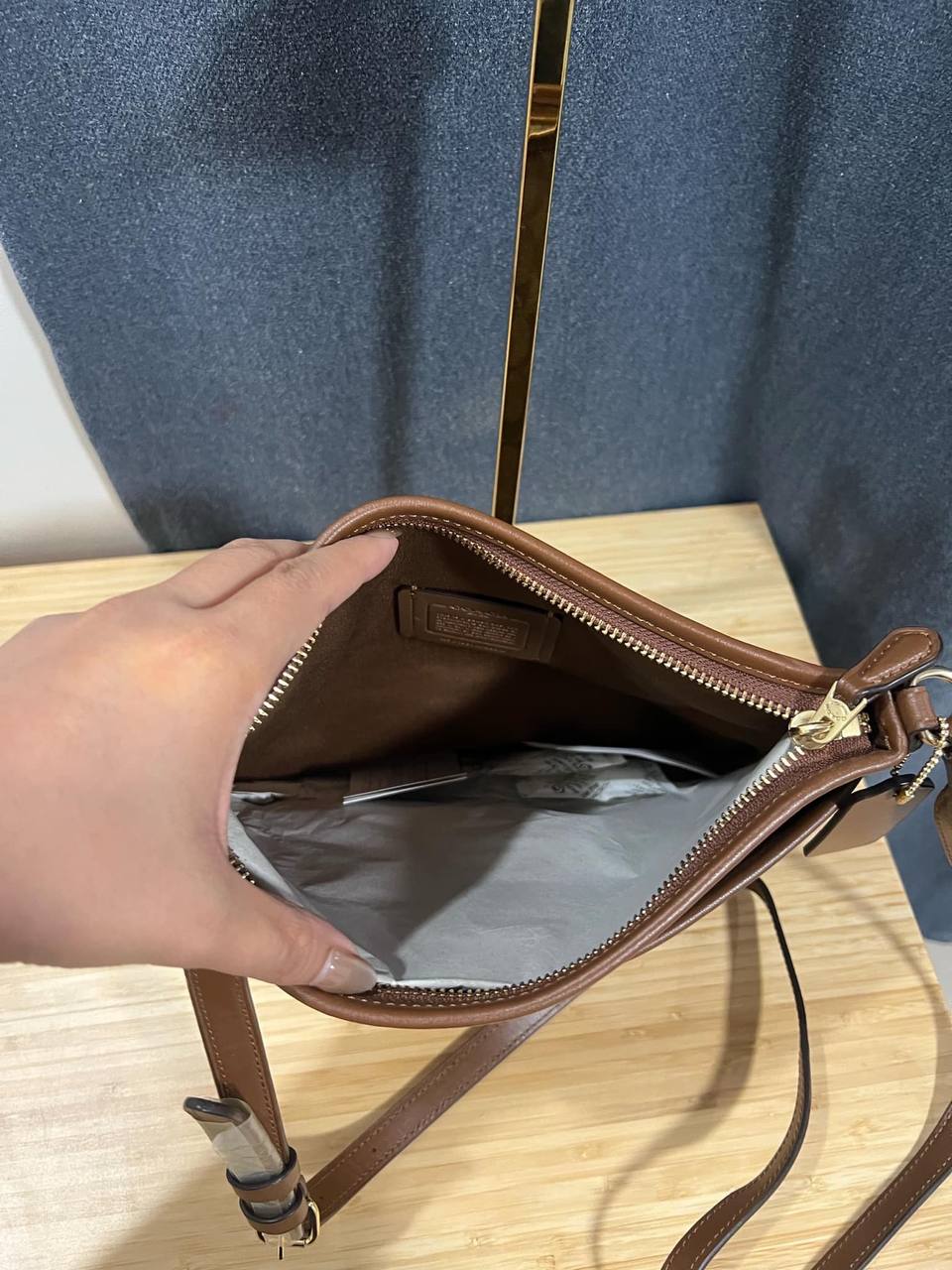 ORIG & IMPORTED COACH File Crossbody In Signature Canvas Brown Khaki Bag